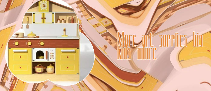 Kids wooden play kitchen